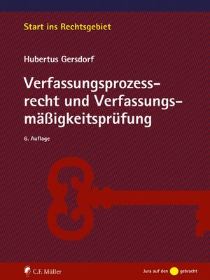 cover image of Verfassungsprozessrecht und Verfassungsmäßigkeitsprüfung